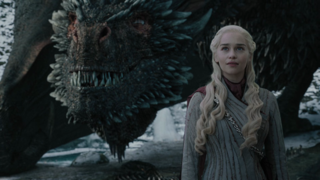 Daenerys Targaryen with her dragon