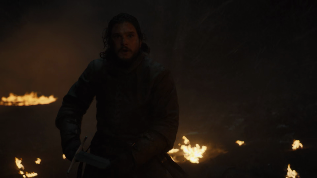 jon snow in attacking mode