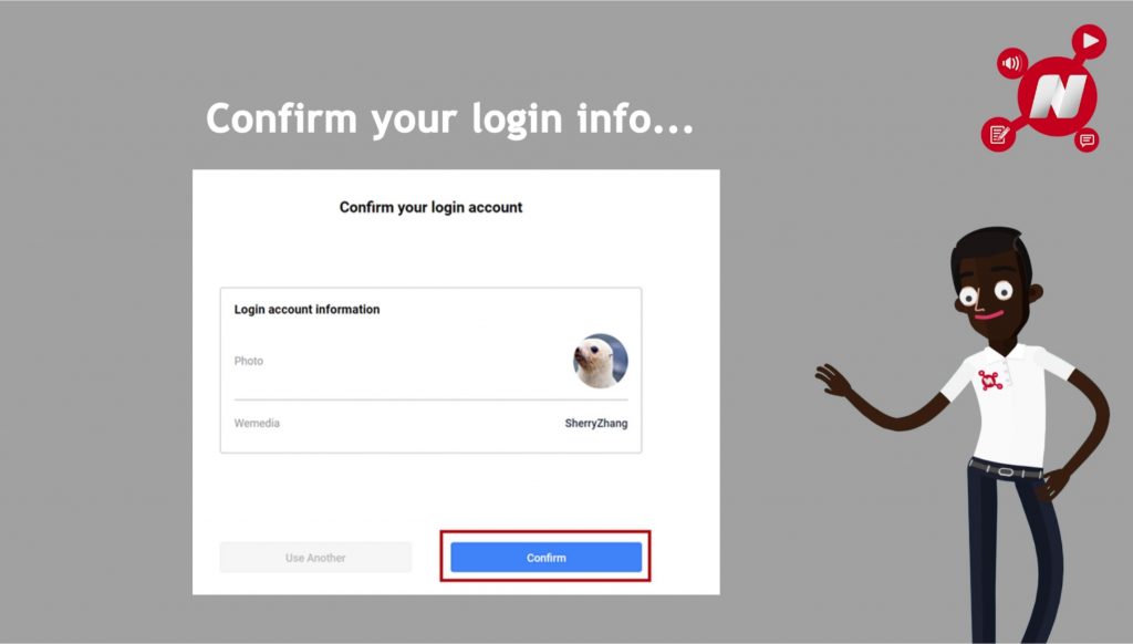 how to confirm your login info to sign up for opera news hub