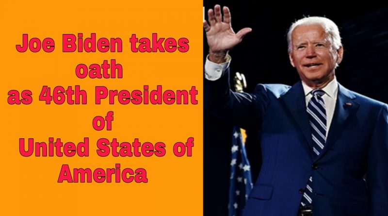 Joe Biden and Kamala Harris Inaguration Live : Take Oath as 46th President and 49th Vice President accordingly of US